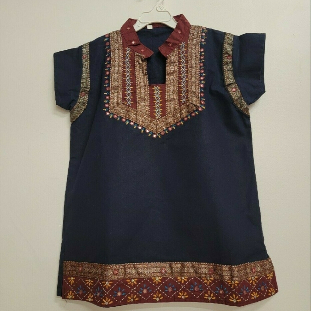 Kids Indian Embroidered Kurta Tunic Chest 36 Unworn